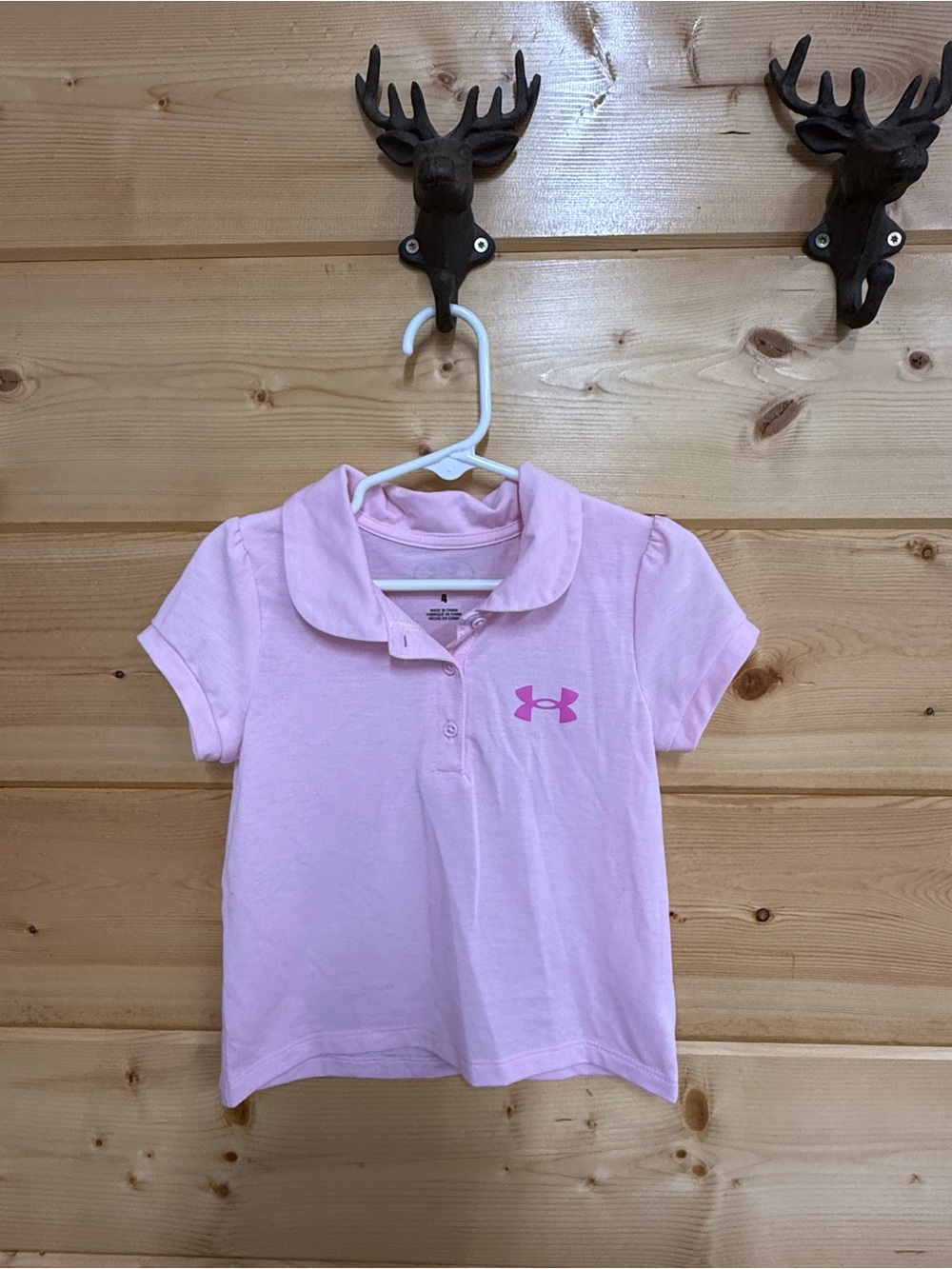 Under Armour Light Pink Girls Polo with Logo